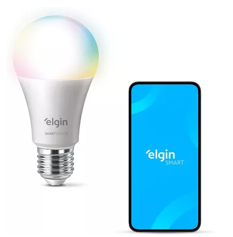 Lâmpada Inteligente Smart Color 10W – Elgin RGB Wi-Fi