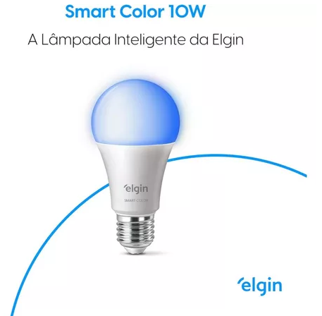 Lâmpada Inteligente Smart Color 10W – Elgin RGB Wi-Fi
