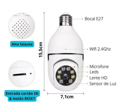 Kit 2 Câmeras de Segurança Yoosee – 360° Wi-Fi