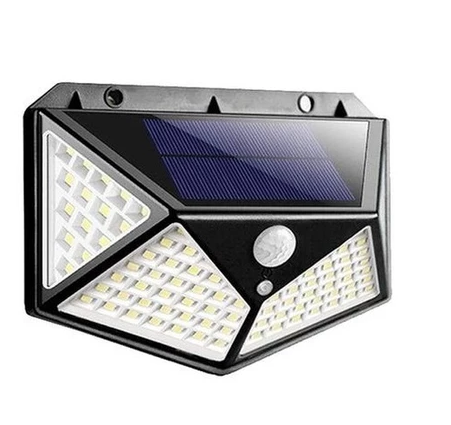 Kit 2 Luminárias Solares 100 LEDs com Sensor – À Prova d’Água