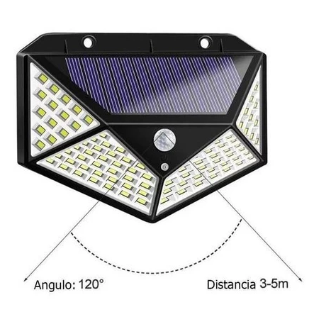 Kit 2 Luminárias Solares 100 LEDs com Sensor – À Prova d’Água