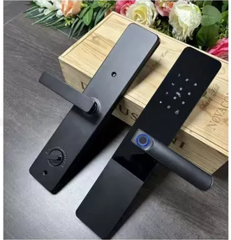 Fechadura Eletrônica Digital com Biometria, Senha, Cartão TAG e Chave
